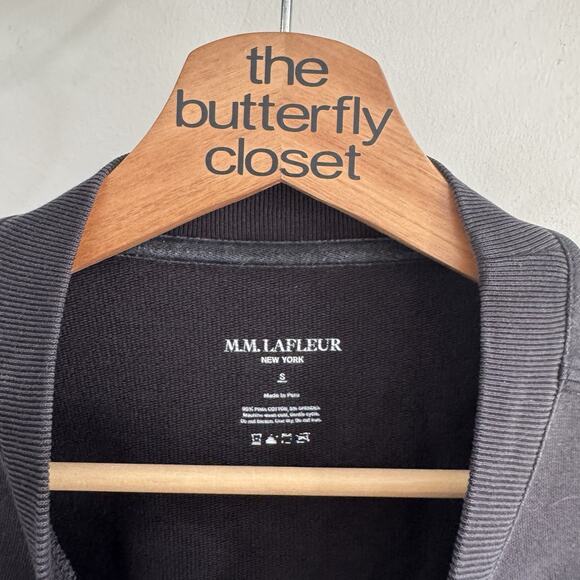 mm lafleur Black Cotton Crew Neck Sweatshirt Small HH9084 - Picture 2 of 3